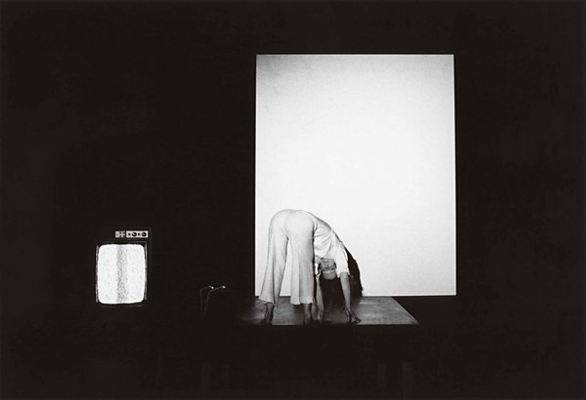 Joan Jonas's ground-breaking performance Mirage (1976) is being reimagined for the Tate Tanks in the BMW Live Exhibition, Joan Jonas: Early Works, in March 1976 Babette Mangolte