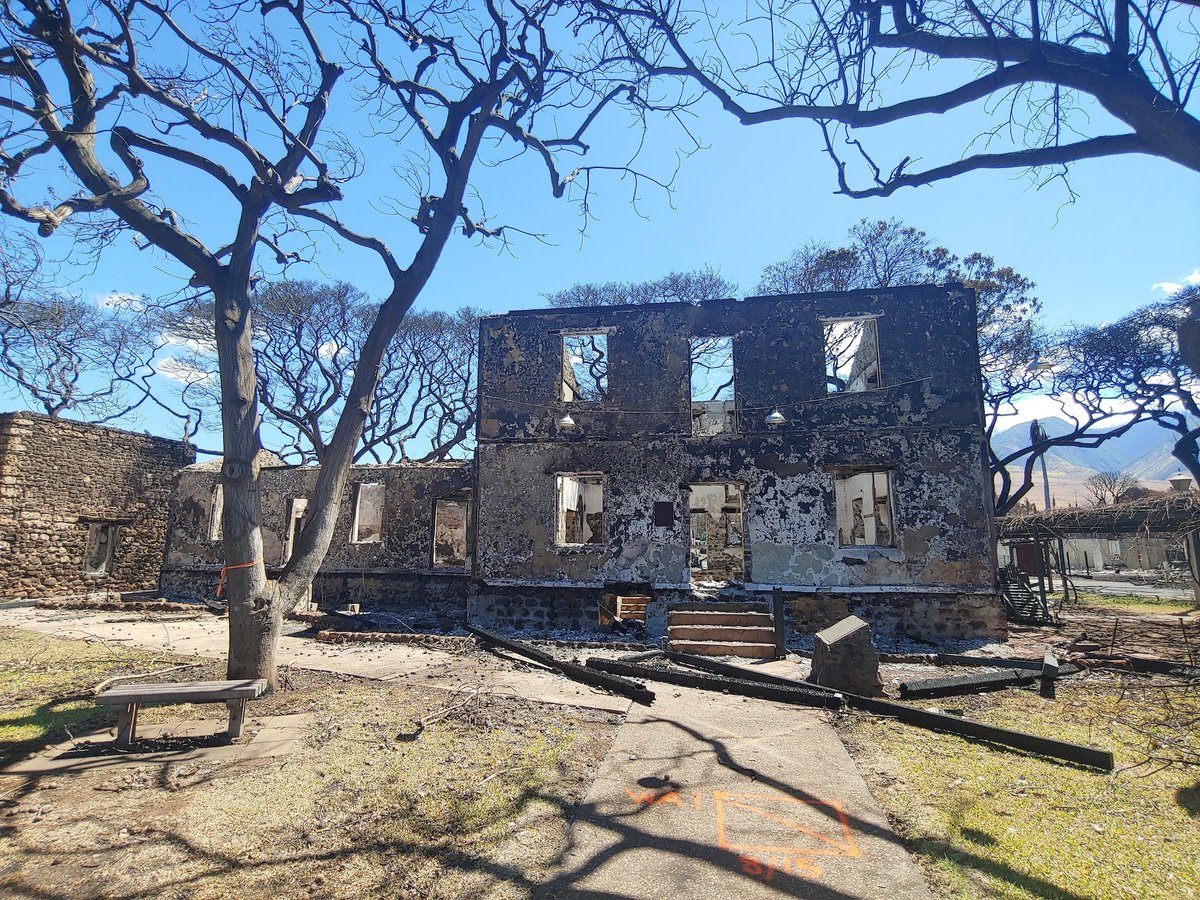 The Baldwin Home Museum in Lahaina, one of the historic properties managed by the Lahaina Restoration Foundation, following the 8 August fires Photo by Jesse Neizman, courtesy Lahaina Restoration Foundation