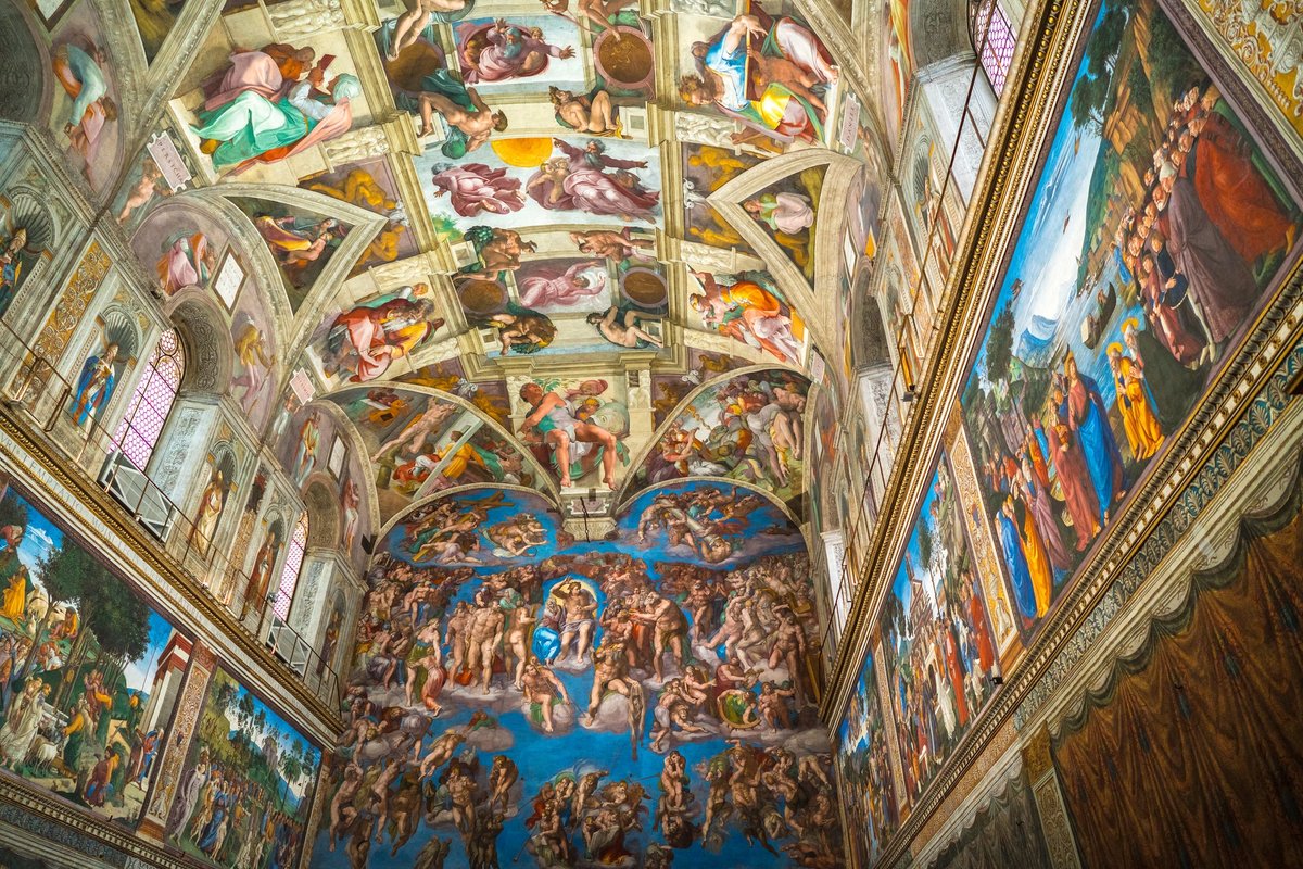 "When you’ve flown like Supermichelangelo along the vaults of the Sistine Chapel ceiling, it may be that shuffling quietly through an actual gallery from one glazed painting to the next, a regulation two feet away from the art, begins to feel a little ordinary." Photo: Nan Palmero