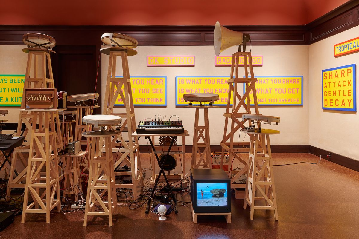 Julian Abraham “Togar”, installation view of OK Studio (2020–ongoing) in the 58th Carnegie International Courtesy of the artist and Carnegie Museum of Art; photo: Sean Eaton