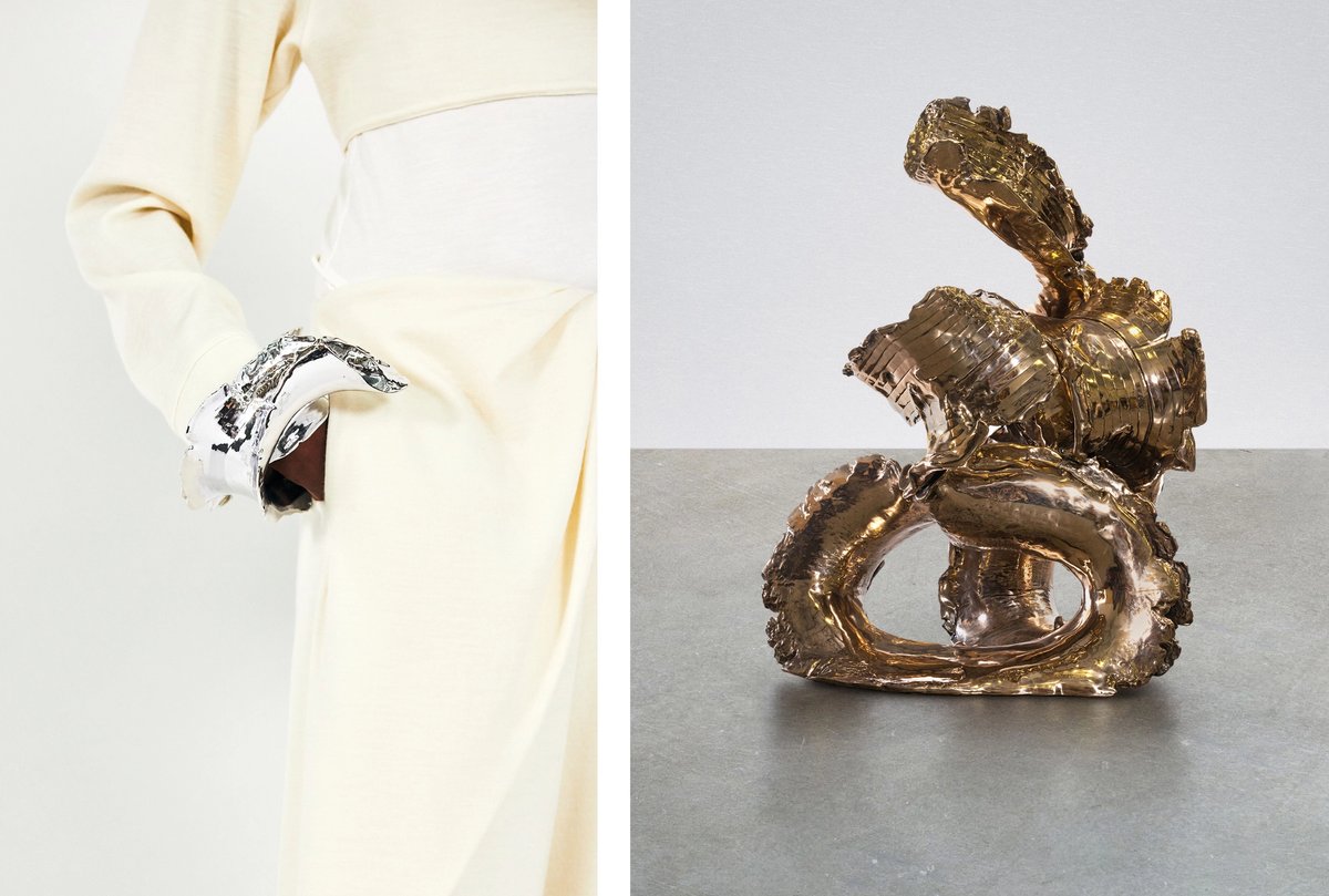Lynda Benglis presented sculptures and jewellery pieces at Loewe's spring 2024 womenswear Paris fashion week show
Courtesy Loewe and The Art Newspaper