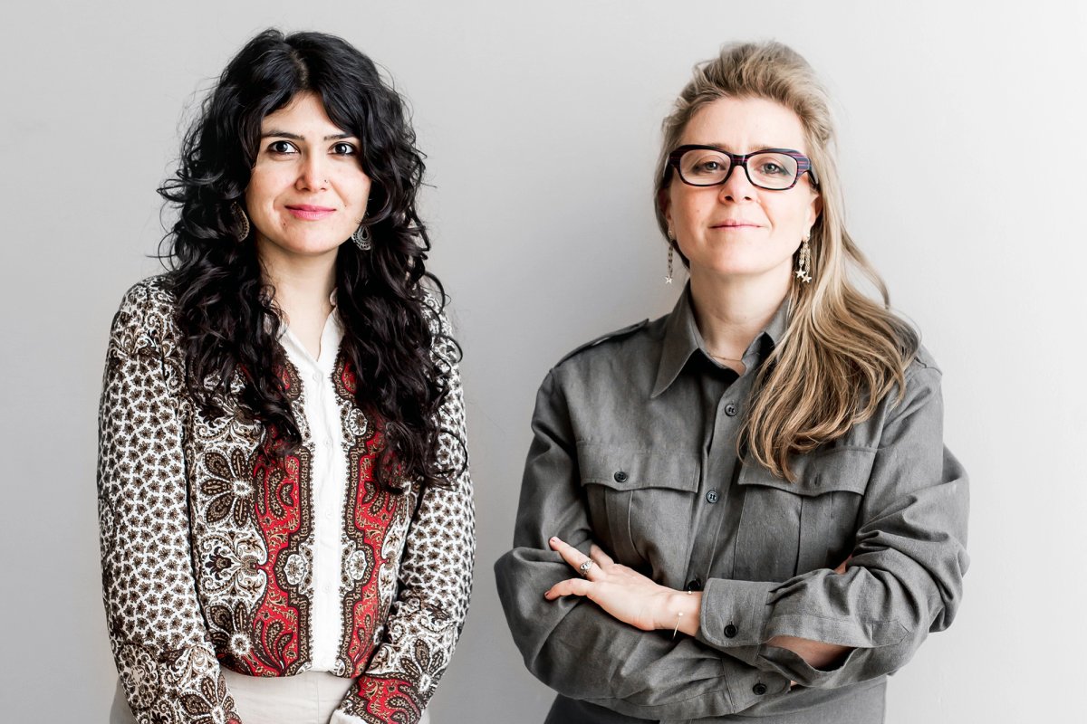 Natasha Ginwala (left) and Defne Ayas (right), artistic directors of the 13th Gwangju Biennale Photo by Victoria Tomaschko