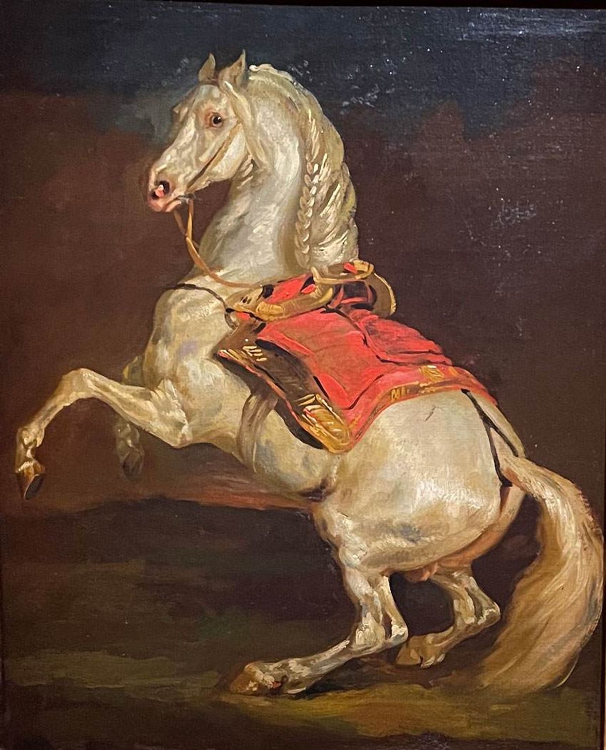 Théodore Géricault's Cheval cabré au tapis de selle rouge (1814) from the Musée des Beaux-Arts in Rouen is not one of the disputed works Photo: © RMN-Grand Palais/image RMN-GP