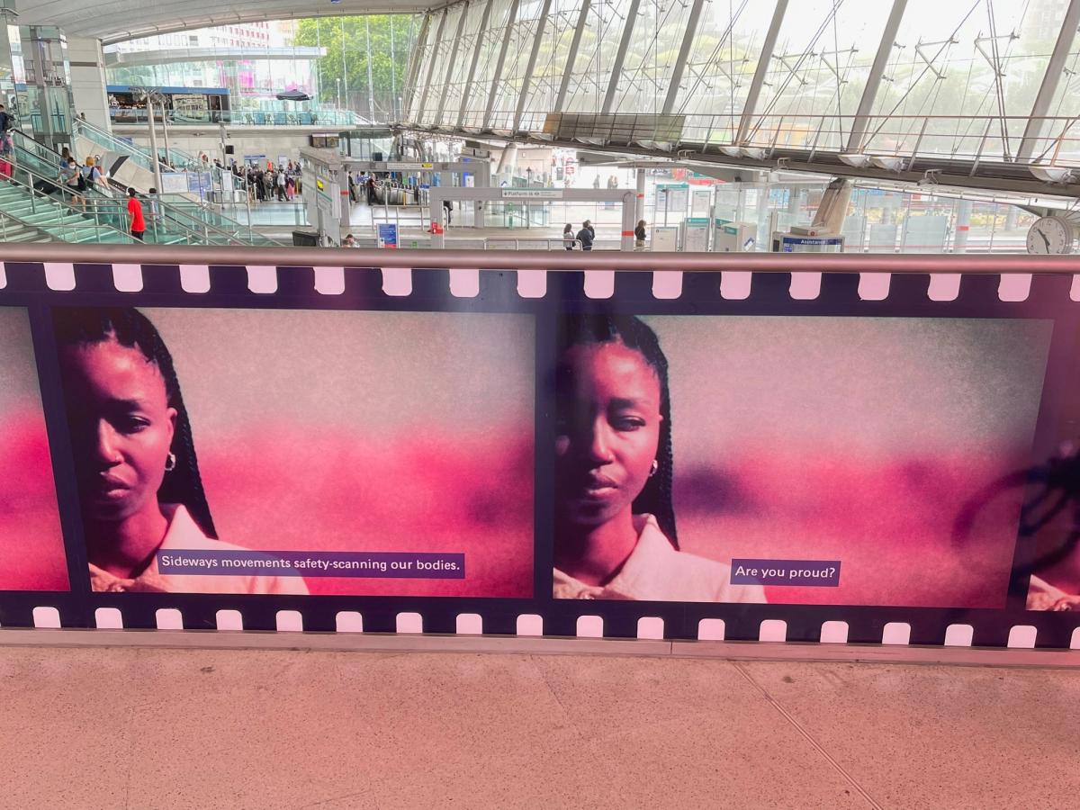 Rhea Storr, Uncommon Observations: The Ground that Moves Us (2022), on show at Stratford station
courtesy Gareth Harris
