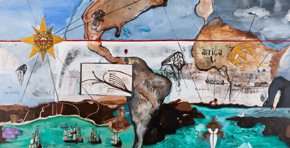 Arjan Martins, Atlantic (2016) was featured in the 34th edition of the Bienal de São Paulo, titled Faz escuro mas eu canto (Though it’s dark, still I sing) in 2021. Photo: Pepe Schettino. Courtesy Arjan Martins.