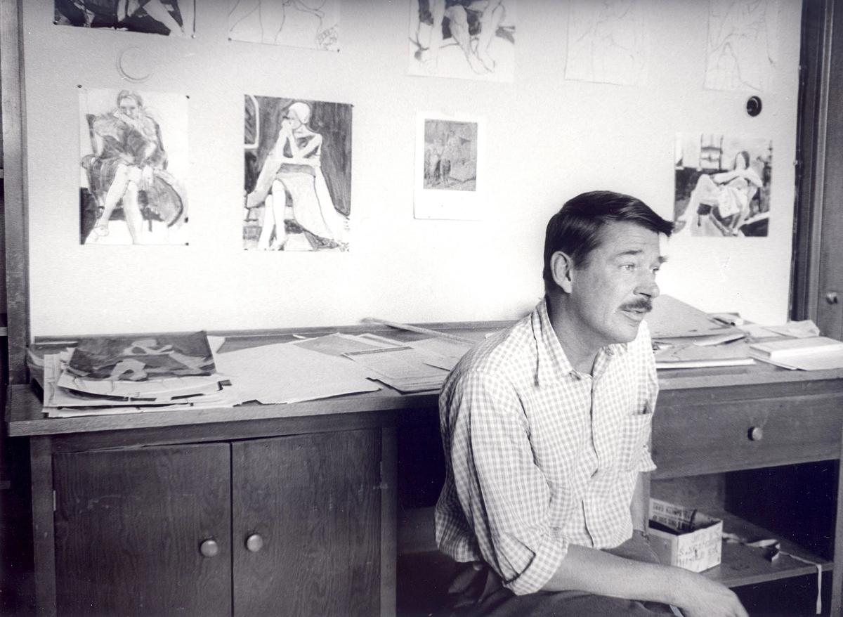 Leo Holub. Richard Diebenkorn in his Stanford studio, Palo Alto, California, 1963. © Richard Diebenkorn Foundation.