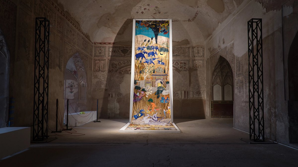 Invisible Border (2020) by Khadim Ali, whose family fled persecution in Afghanistan, was among the works at the 2020 Lahore Biennale
Courtesy of the Lahore Biennale