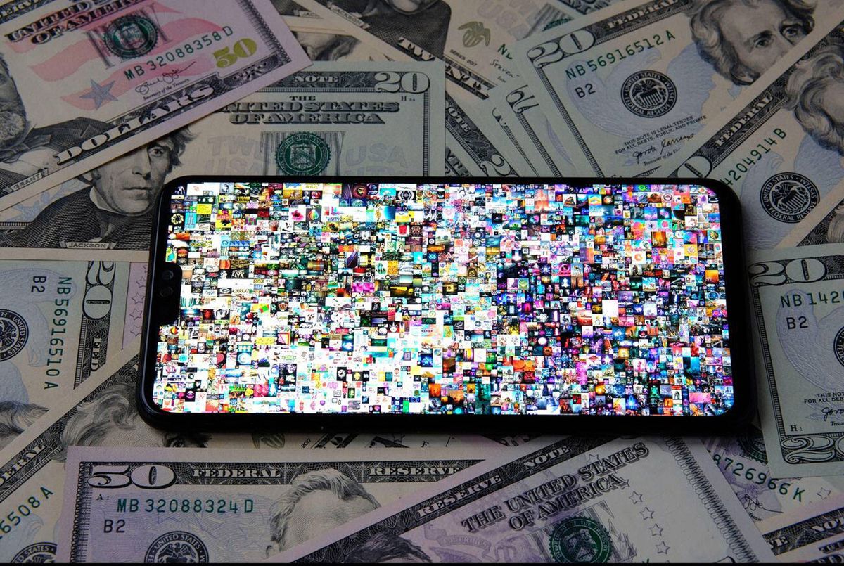 Everydays: The First 5,000 Days by Beeple took NFTs into the mainstream when it sold at Christie’s last March for $69.3m © Ascannio/Alamy Stock Photo