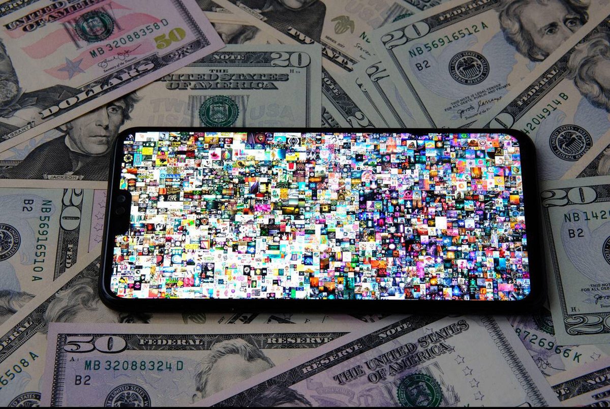 Everydays: The First 5,000 Days by Beeple took NFTs into the mainstream when it sold at Christie’s last March for $69.3m © Ascannio/Alamy Stock Photo