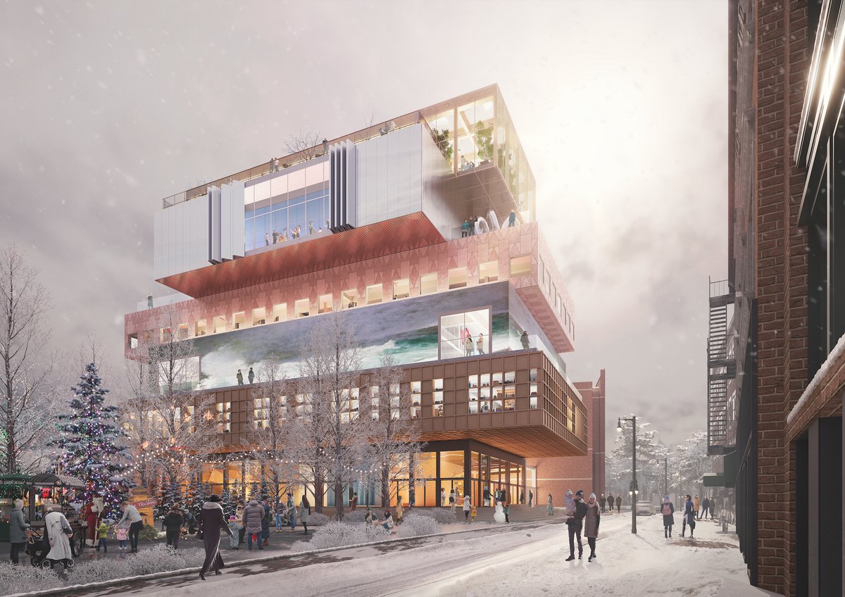 The design concept from the team led by MVRDV Courtesy Portland Museum of Art