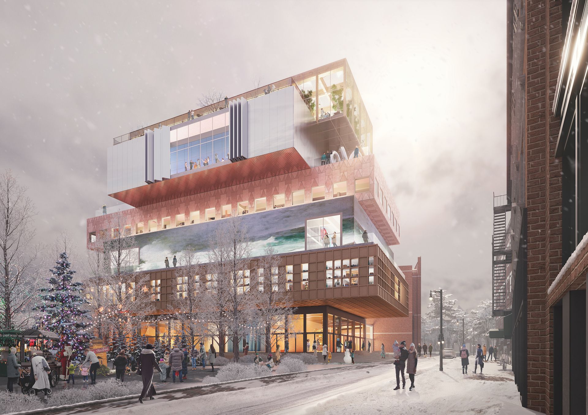 The design concept from the team led by MVRDV Courtesy Portland Museum of Art
