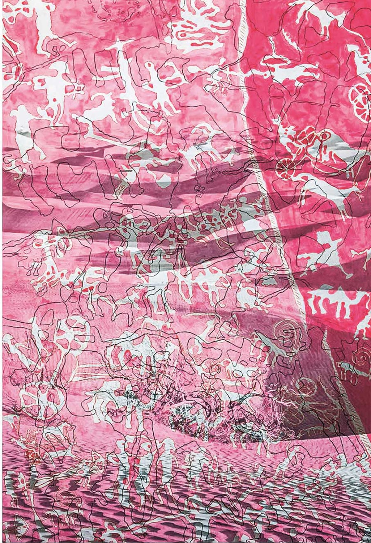 Metamorphoses III, a work inspired by rock art by the paper artist Therese Weber © Dieter Spinnler