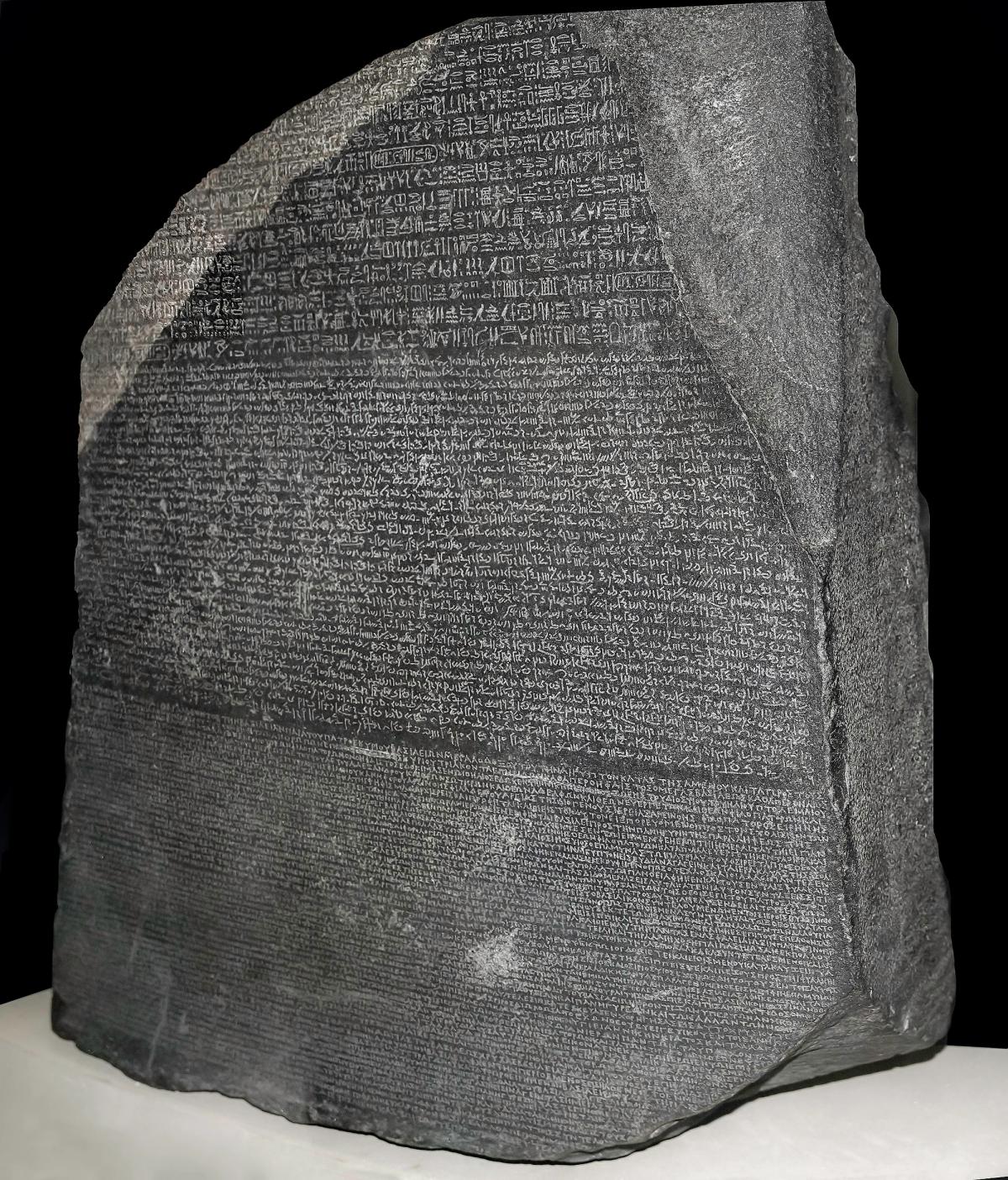Egypt's "Great Revolt", which happened from 207 to 184 BC, is detailed on the Rosetta Stone Photo: Awikimate