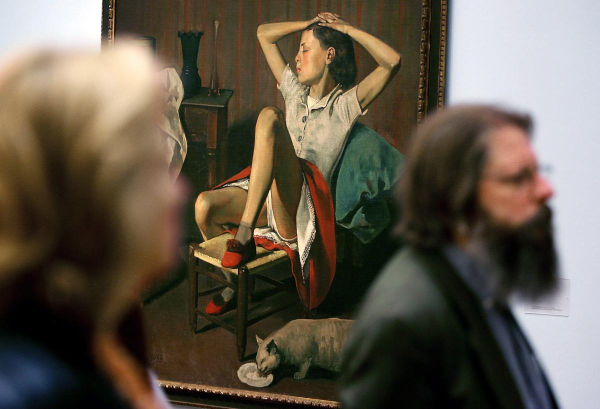 Thérèse Dreaming (1938) by Balthus was on show at the Museum Ludwig in Cologne, Germany, in 2007 Oliver Berg/dpa picture alliance archive/Alamy
