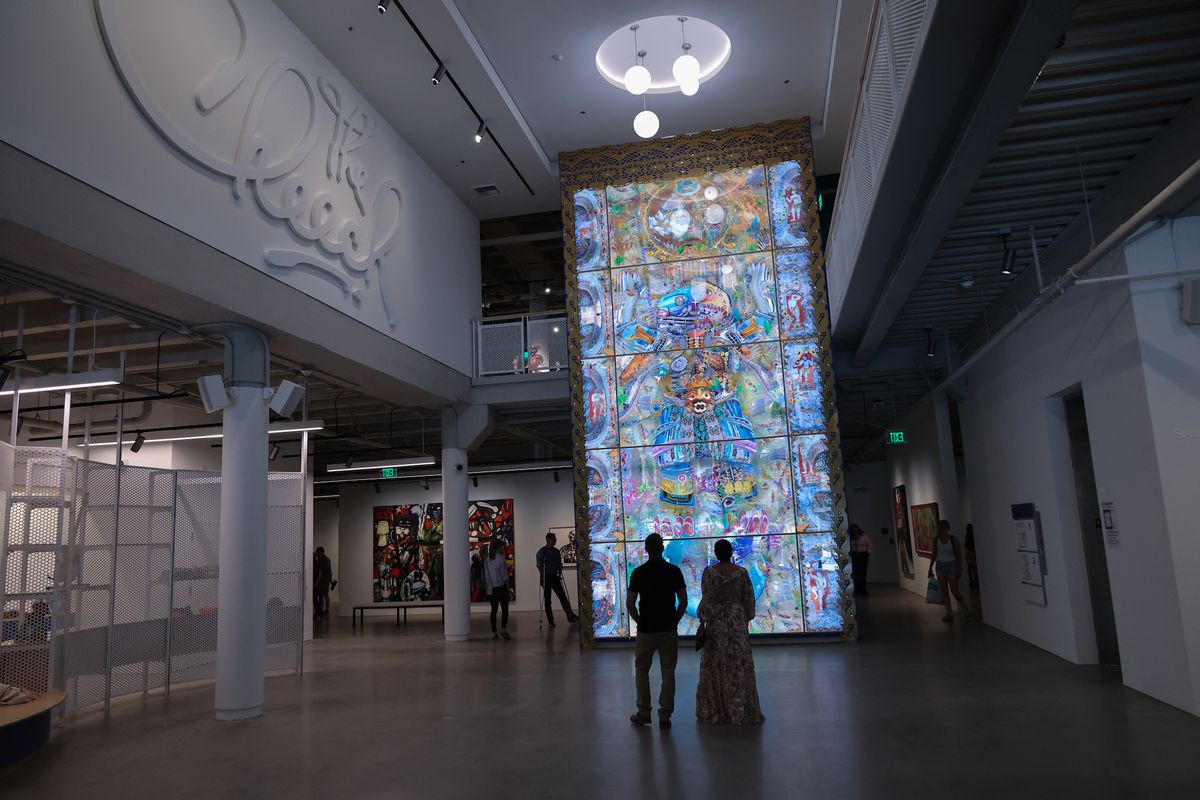 Visitors to the the Cheech Marin Center for Chicano Art & Culture, which is operated by the Riverside Art Museum in Riverside, California Courtesy the Riverside Art Museum
