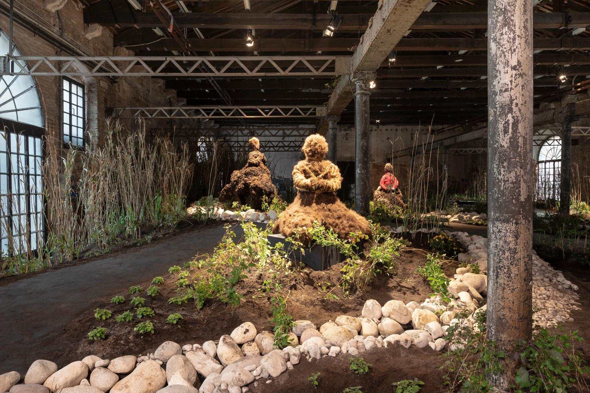 The most dramatic installation is Precious Okoyomon’s To See the Earth Before the End of the World (2022). Photo: Roberto Marossi; Courtesy of La Biennale di Venezia
