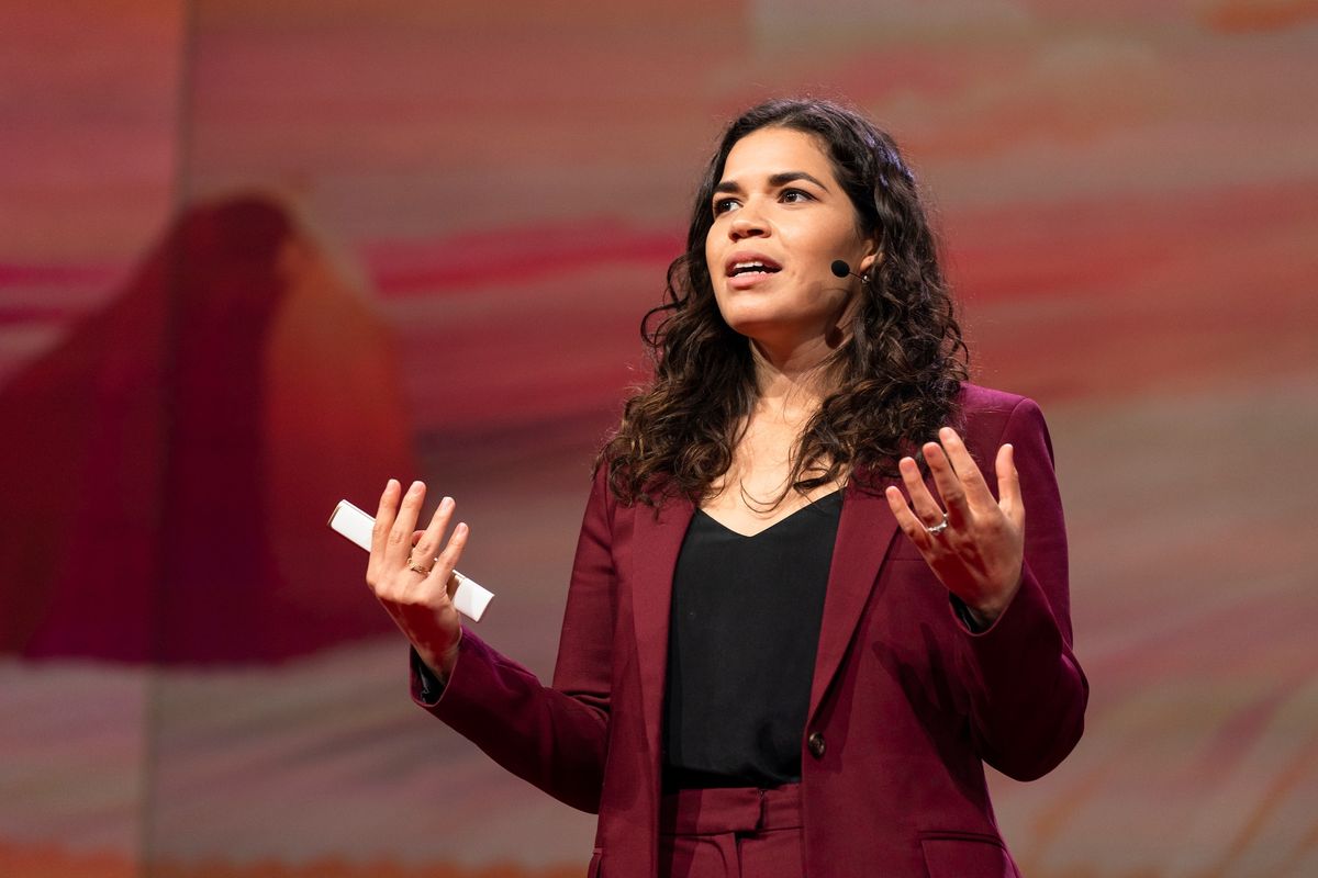 America Ferrera speaks at TED2019
Photo: Bret Hartman / TED