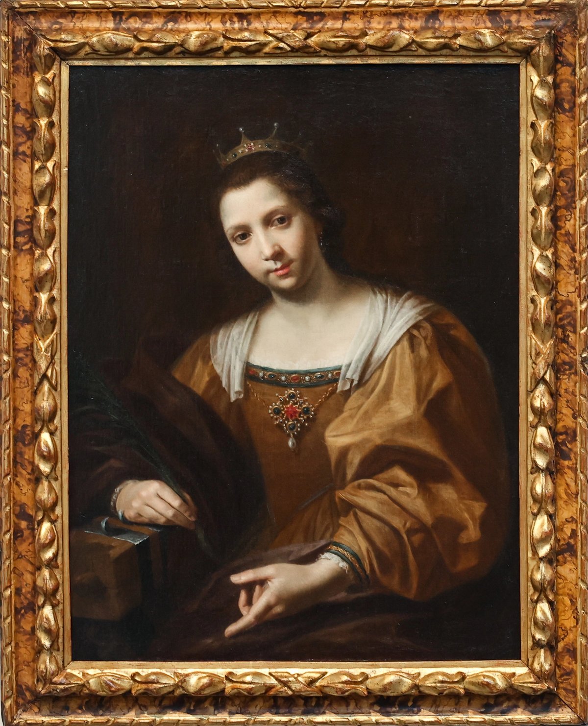 Virginia Vezze, Self-Portrait as Saint Catherine of Alexandria, around 1624-26, Los Angeles County Museum of Art, gift of the 2025 Collectors Committee Photo: Museum Associates/Lacma by Stefanie Keenan
