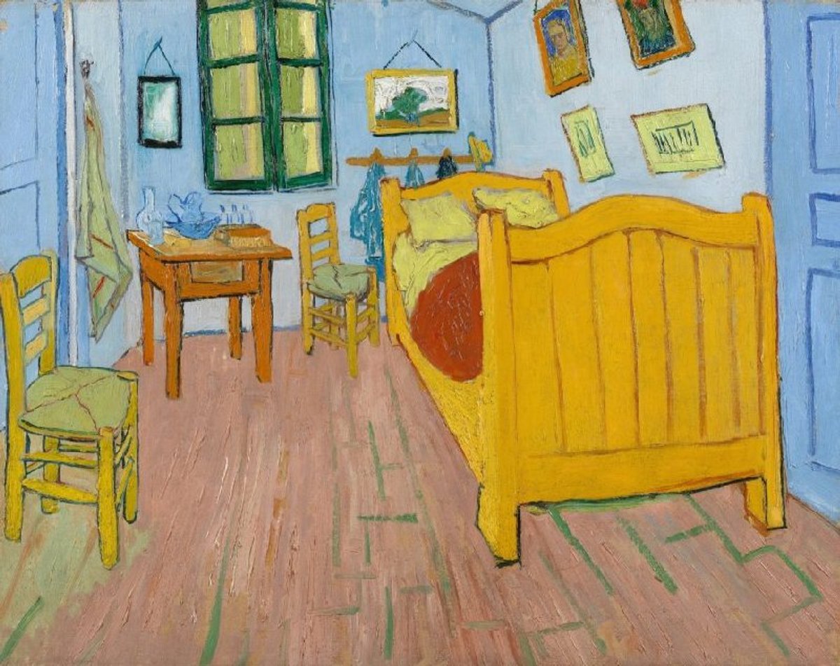 Van Gogh’s Bedroom (October 1888), original version, now in Amsterdam
Credit: Van Gogh Museum, Amsterdam (Vincent van Gogh Foundation)