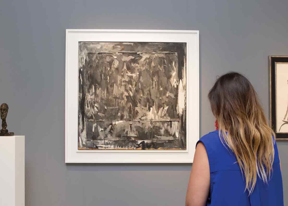 Jasper Johns’s Disappearance I (1960), priced at $18.5m with  Di Donna, was shown at the Broad in Los Angeles last month www.david-owens.co.uk