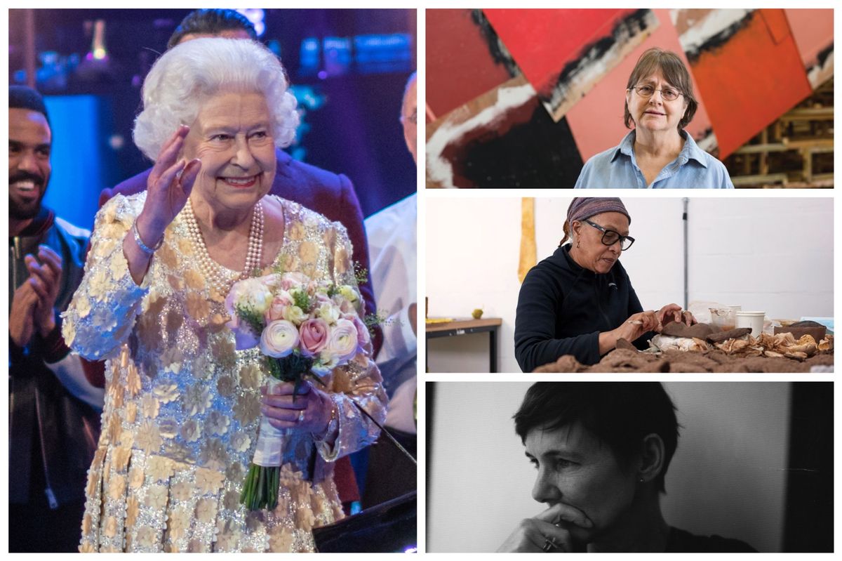 Several people from the art world were given awards as part of the Queen's birthday honours, including Phyllida Barlow (top), Veronica Ryan (middle) and Sadie Coles (bottom) Queen: Ralph_PH; Barlow: David Levene; Ryan: Max McClure; Coles: Sadie Coles, courtesy Sadie Coles HQ