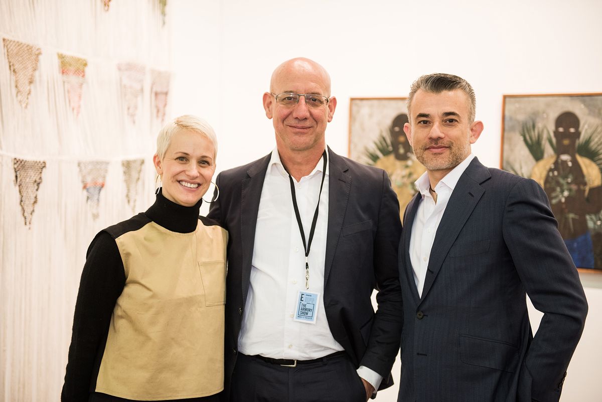 The Armory show's director Nicole Berry with blank projects founder Jonathan Garnham Photo credit: Teddy Wolff