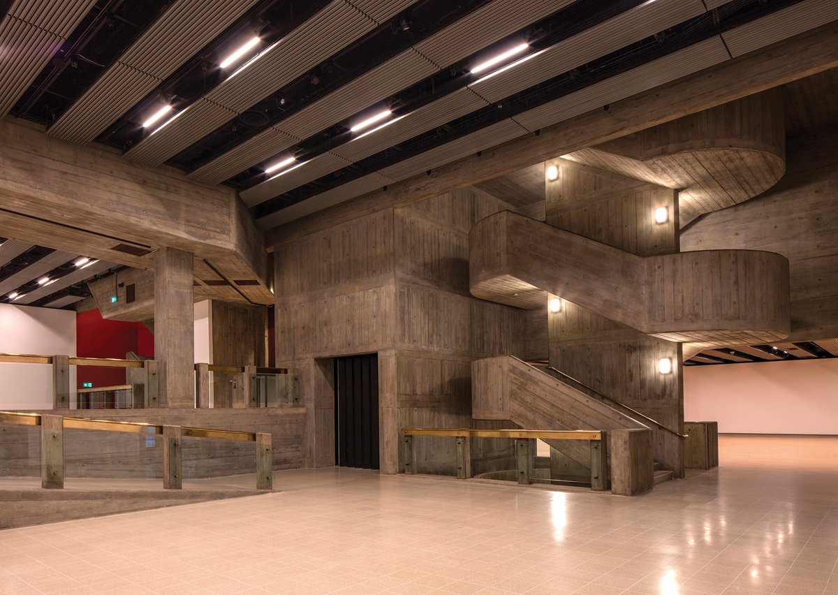 The interior of the newly revamped Hayward Gallery Morley von Sternberg