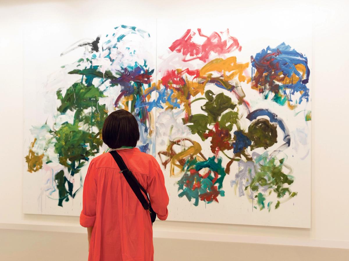 Joan Mitchell’s Sunflowers (1990-91) sold for $20m at David Zwirner—the biggest sale for any gallery on the fair’s first preview day David Owens