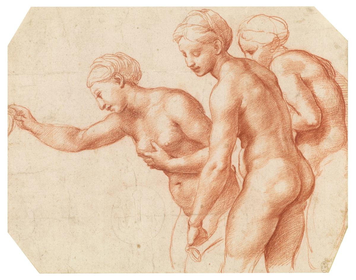Raphael, The Three Graces (around 1517–18), included in the Drawing the Italian Renaissance exhibition at London’s King’s Gallery
© Royal Collection Enterprises Limited 2024 | Royal Collection Trust