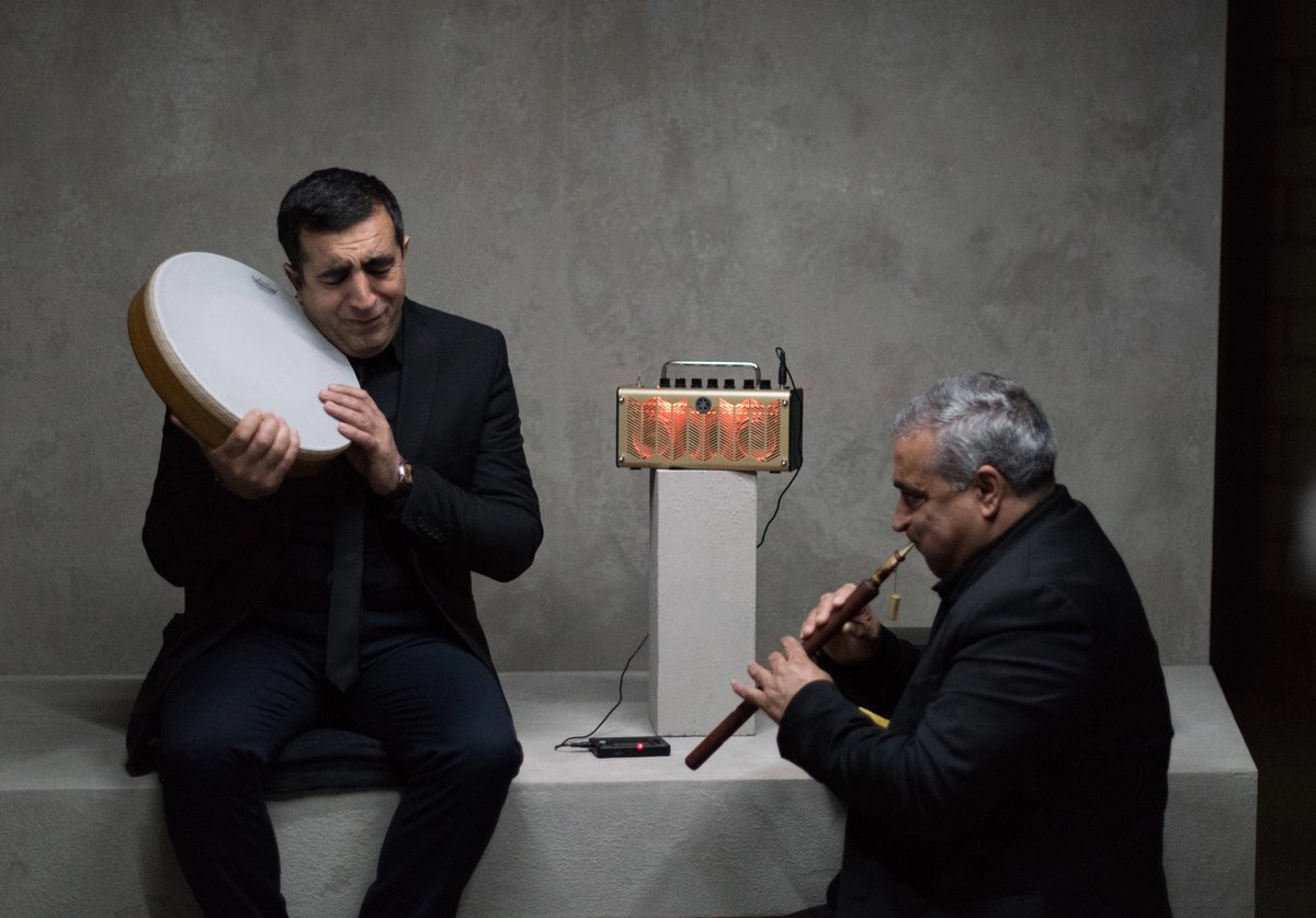 Aziz Tamoyan and Kalash Tossouni Boudoyan in Taryn Simon's An Occupation of Loss (2018) Hugo Glendinning; Courtesy of Artangel and Taryn Simon Projects
