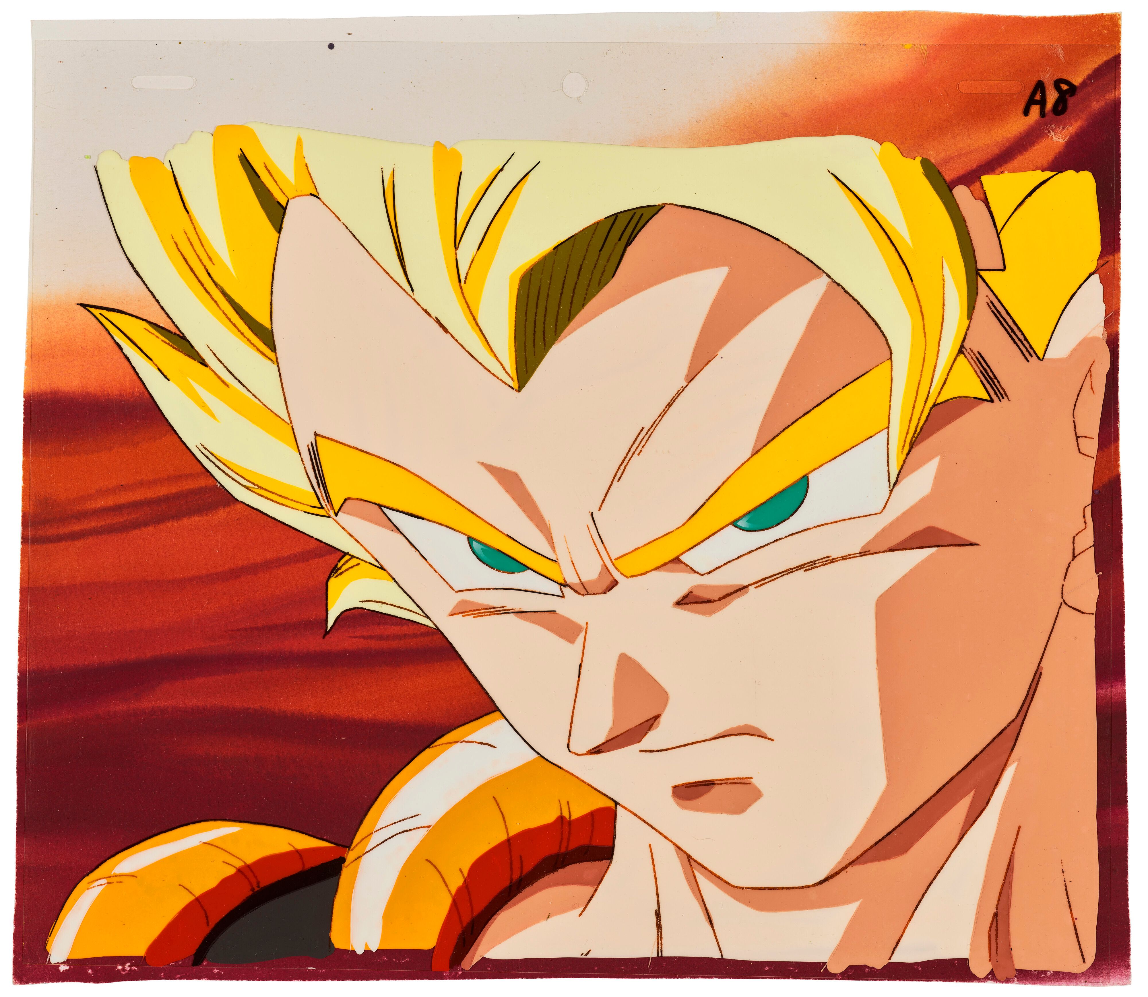 An original production cel from the 1995 film Dragon Ball Z: Fusion Reborn. Christie's estimates it will sell for between $5,000 and $7,000 Courtesy Christie's



