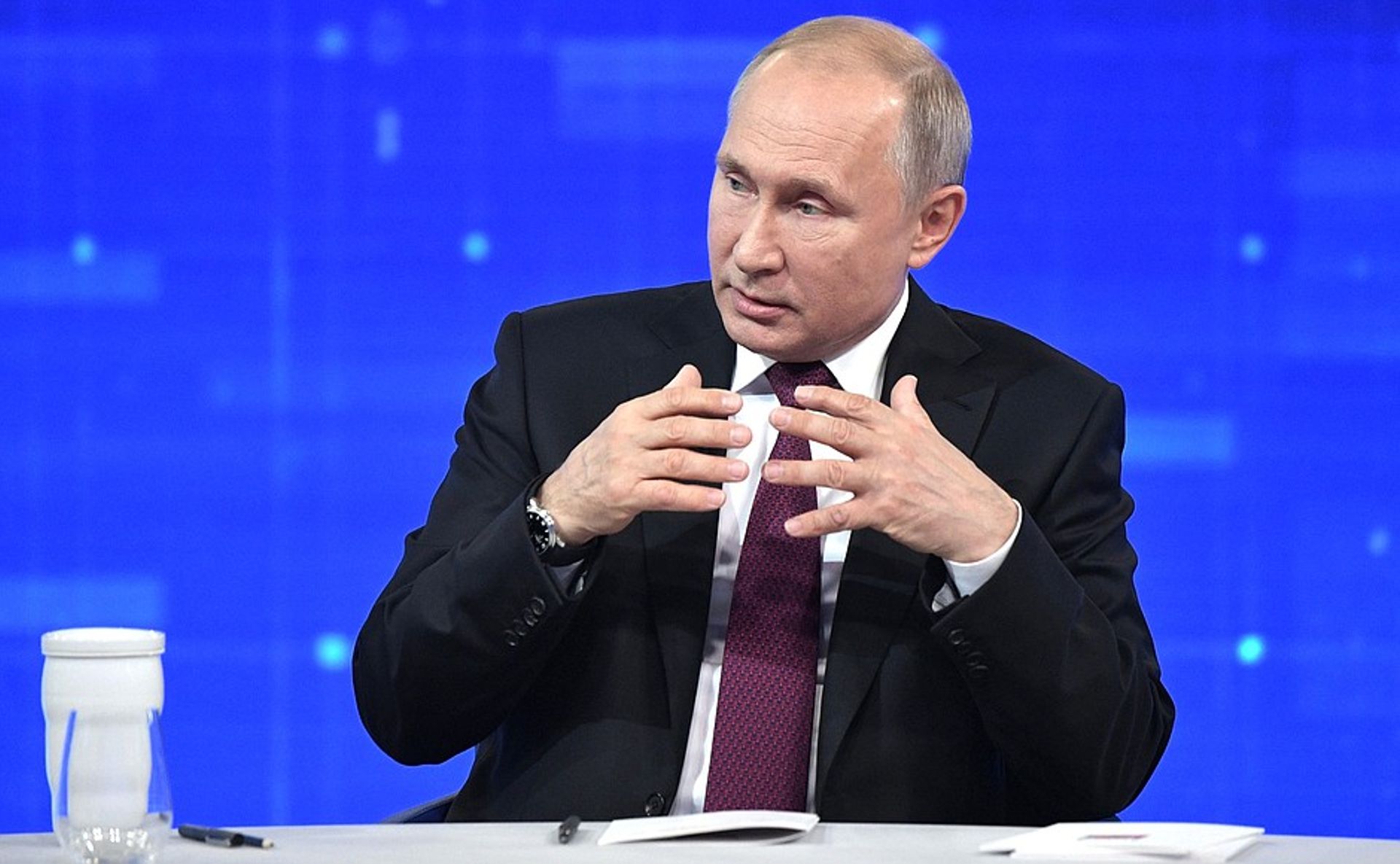 Vladimir Putin announced his plans to rewrite the constitution yesterday Photo: The Kremlin website