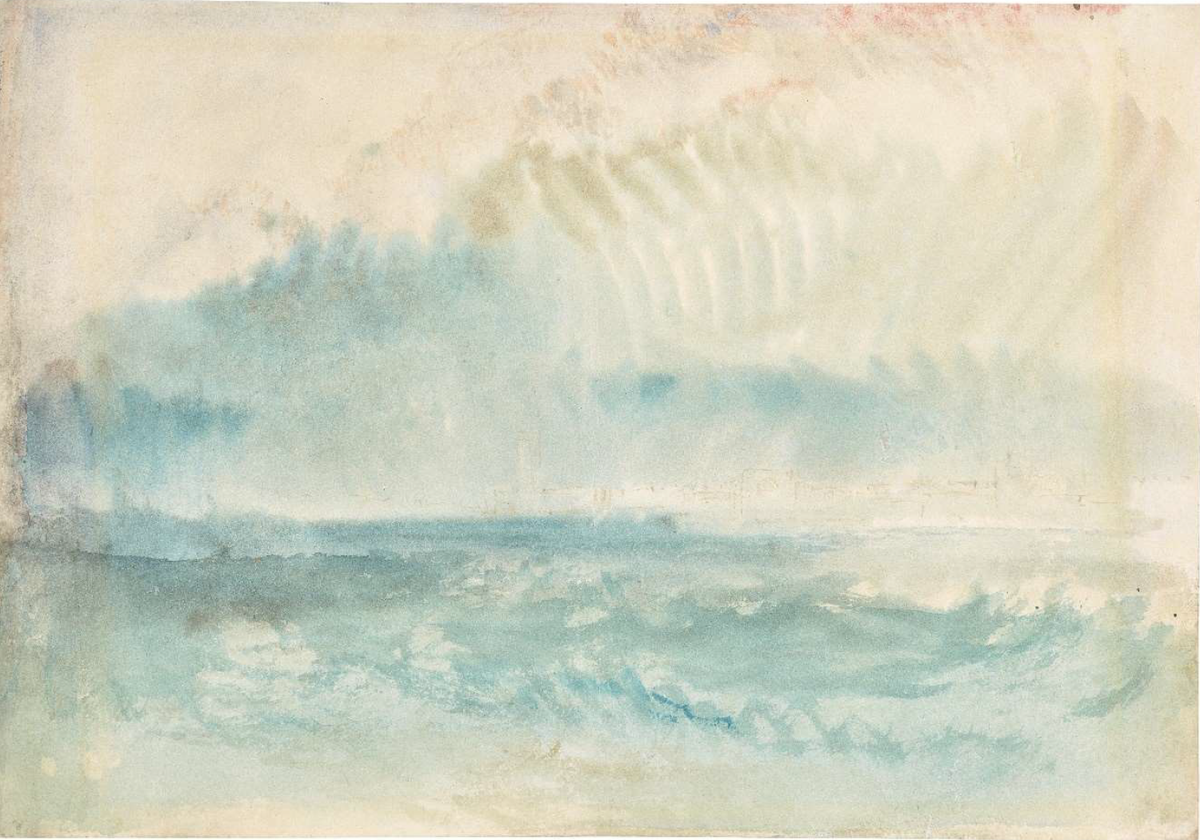 The approach to Venice or Venice from the lagoon (around 1840) was recently reattributed to Turner by Christie's Courtesy of Christie's