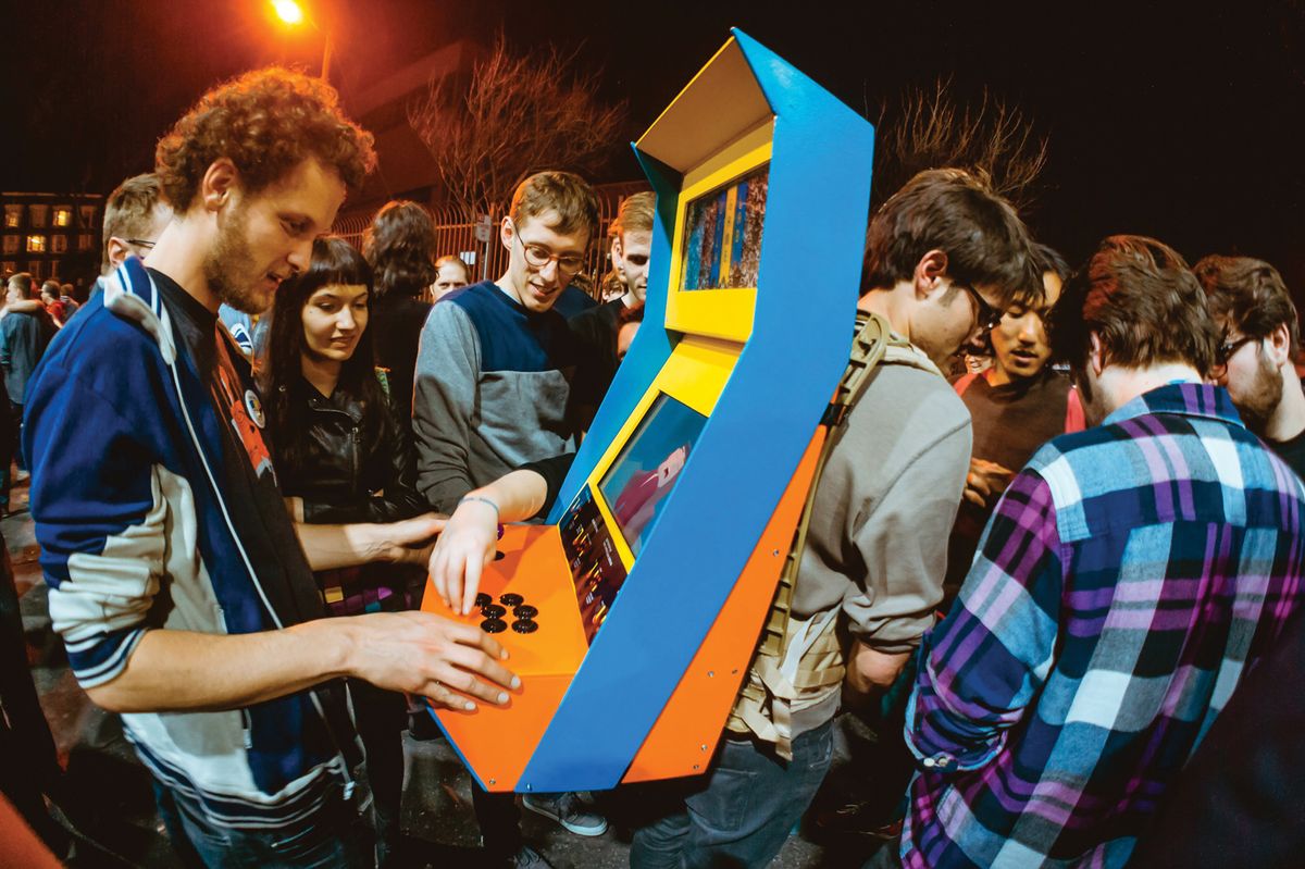 The Arcade Backpack is one of the more unusual recent gaming developments Courtesy of UCLA Games Lab; Photo: Robin Baumgarten