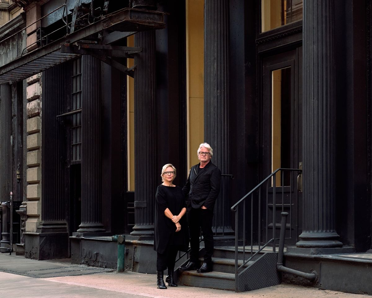 Southern Guild's co-founders Trevyn and Julian McGowan at their future location at 75 Leonard Street Courtesy of George Etheredge and Southern Guild