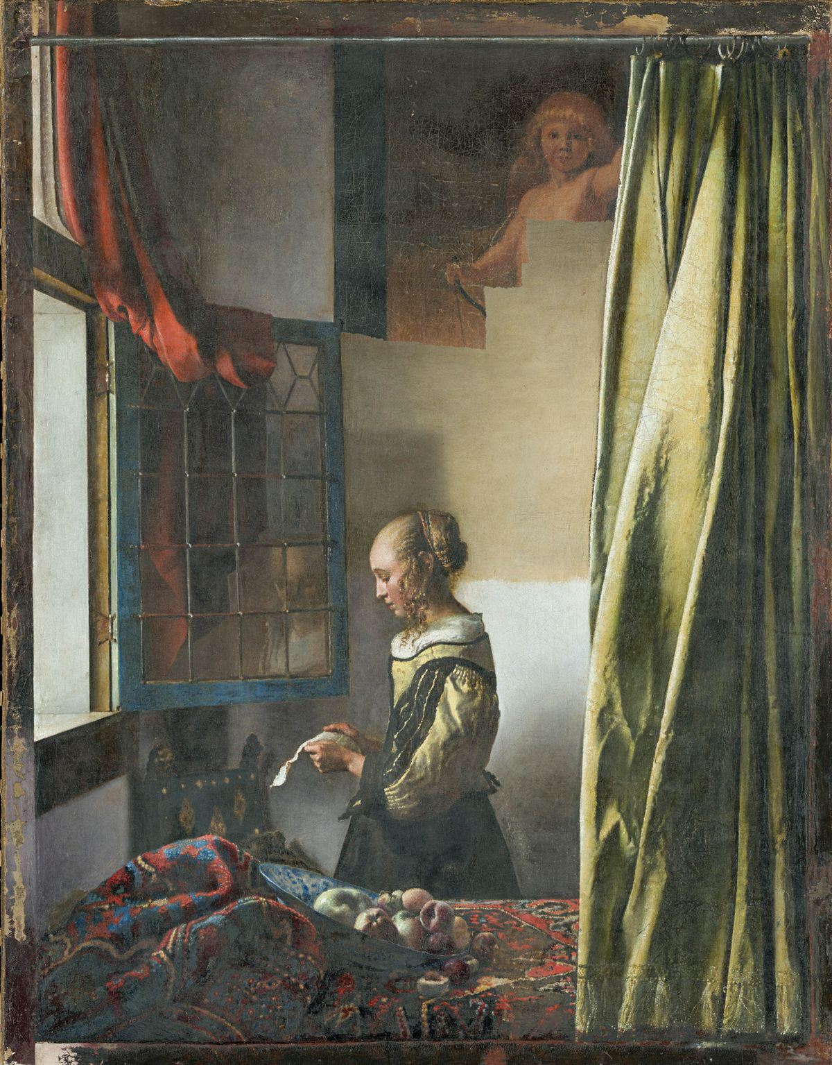 Vermeer’s Cupid is now partially revealed in Girl Reading a Letter at an Open Window Wolfgang Kreische
