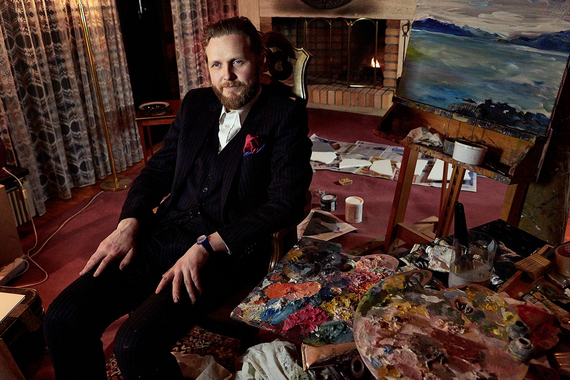 Ragnar Kjartansson in his studio © Elisabet Davids