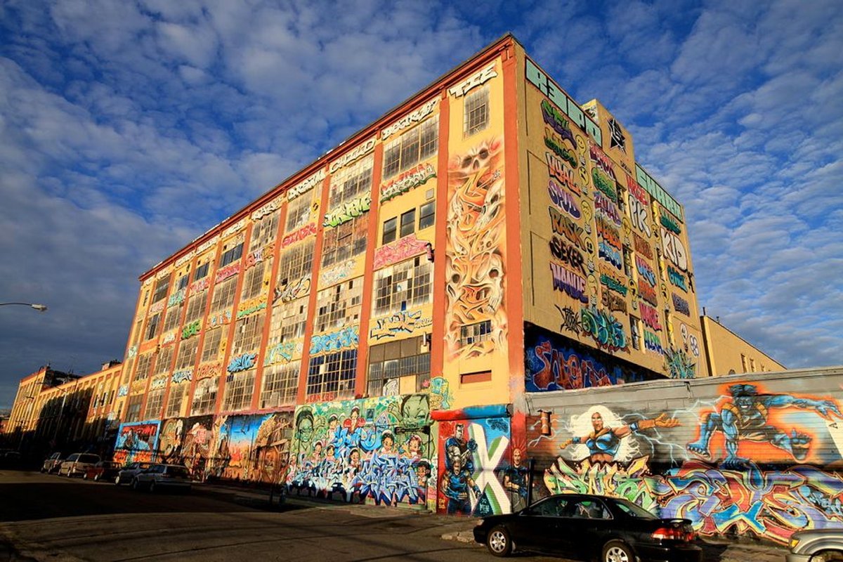 Street art on the 5Pointz complex in Long Island City, Queens that was later whitewashed by a developer