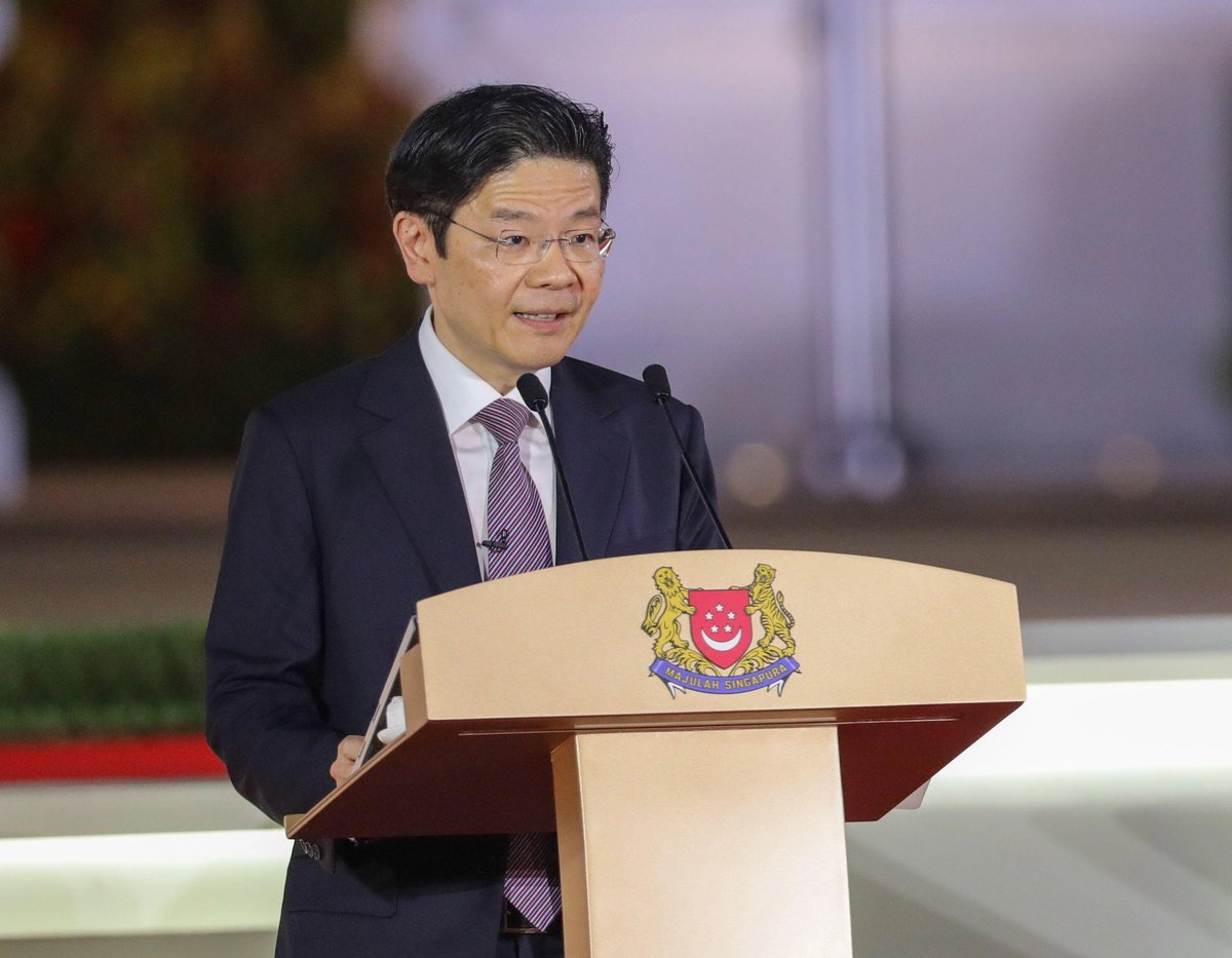 Lawrence Wong at his swearing-in ceremony on 15 May
Xinhua / Alamy Stock Photo
