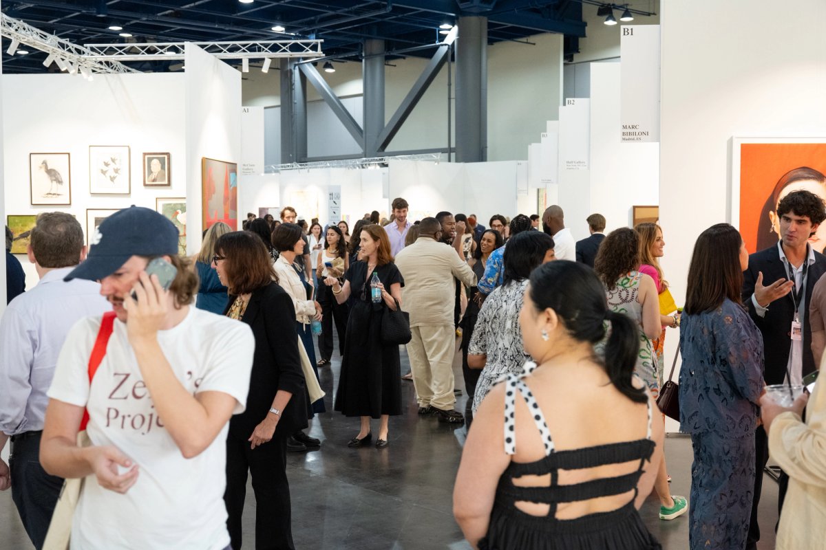 Visitors thronged the aisles of Untitled Art Houston at the George R. Brown Convention Center during the fair's VIP preview. Courtesy Untitled Art
