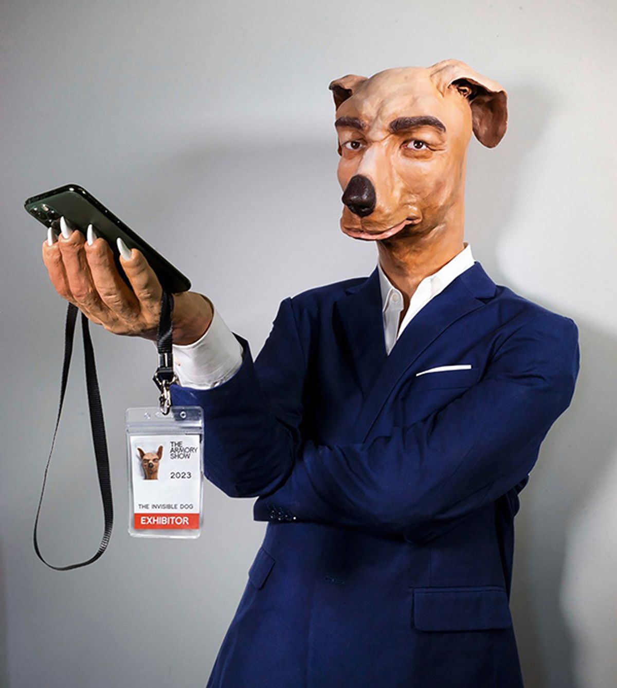 Stephen Morrison’s works at the show satirise art-world power structures Courtesy of the Invisible Dog Art Center