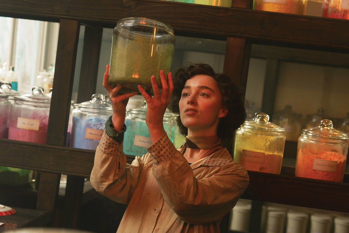 An eye for colour: Phoebe Dynevor in the role of Clarice Cliff. The film’s producers engaged professional ceramicists to train the actors in the handling of clay © Sky