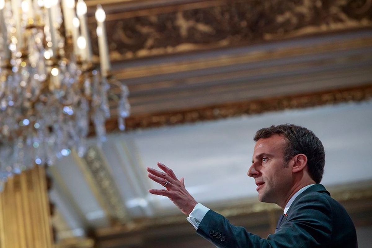 French photographers are calling on Emmanuel Macron for a “photographic new deal” to support them through the coronavirus pandemic © Christophe Petit Tesson, Pool via AP /Flickr