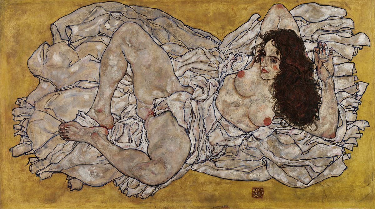 Egon Schiele's Reclining Woman (1917) Leopold Museum/Manfred Thumberger