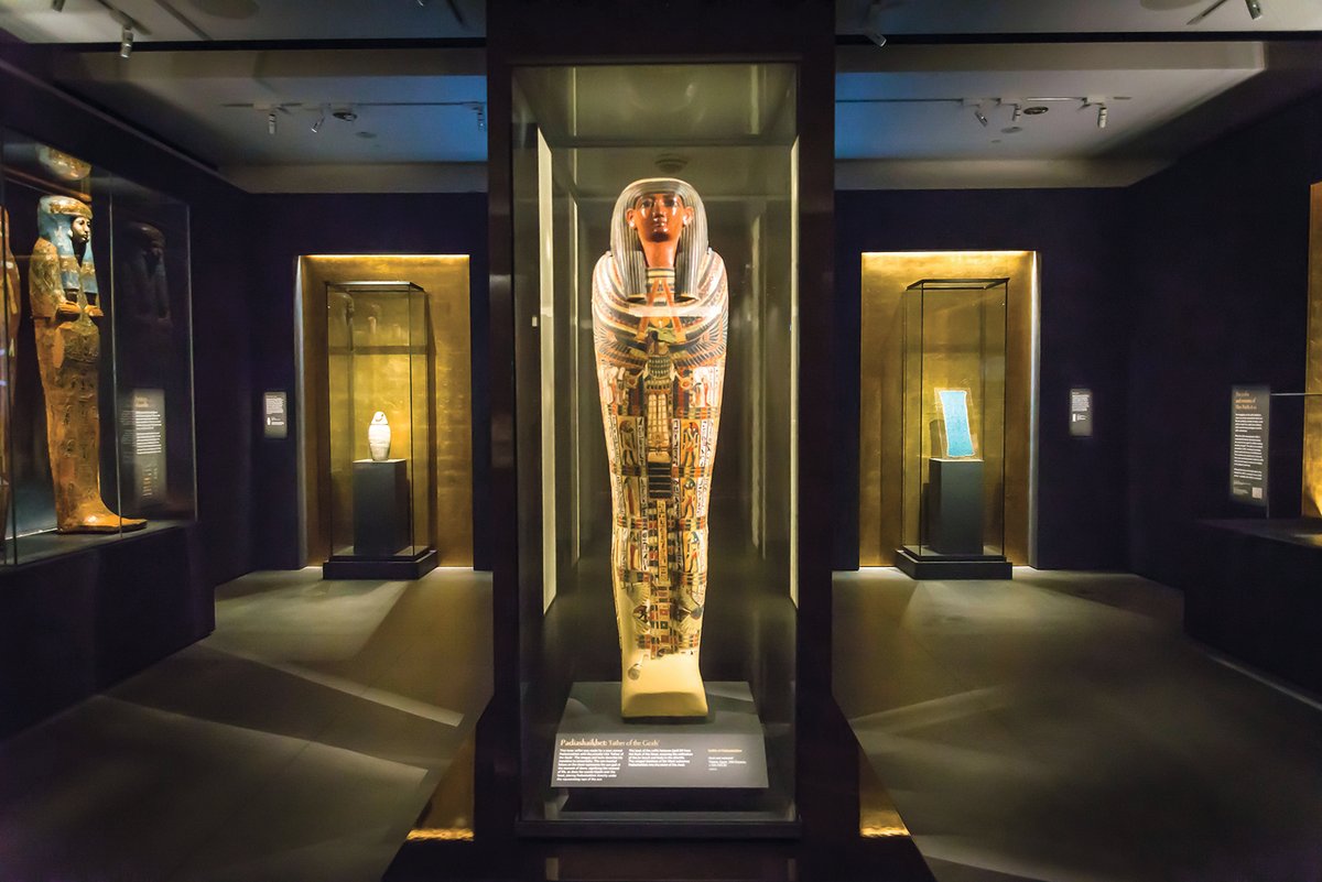 A painted sarcophagus in the Egyptian Gallery of Sydney University’s Chau Chak Wing Museum © Bosiljka Zutich/Alamy Stock