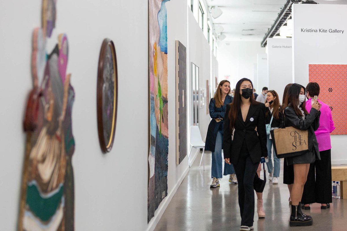Visitors to the Independent art fair in New York Courtesy of Kristina Kite Gallery and Independent New York