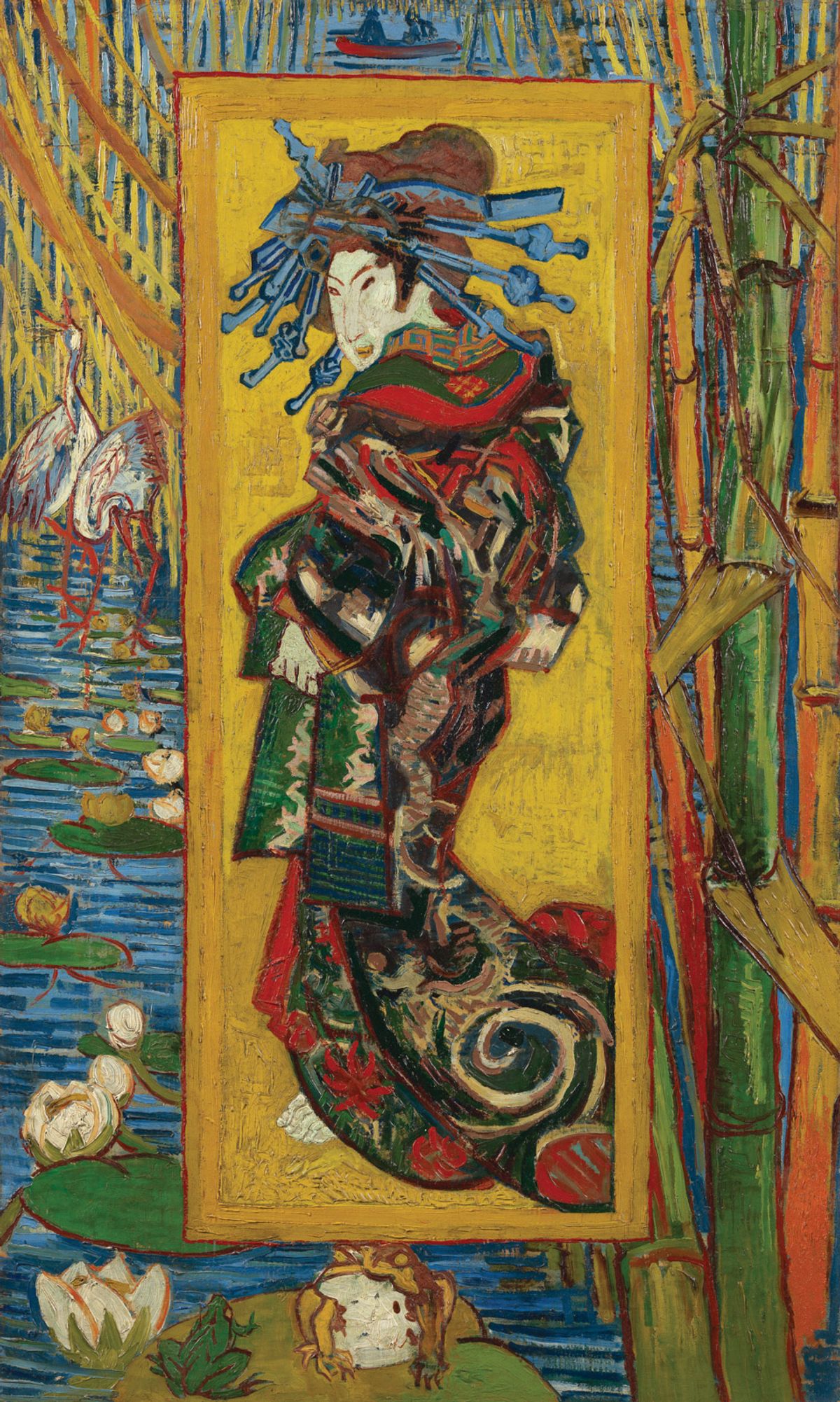Van Gogh’s 1887 work Courtesan (after Eisen) is among 40 on loan from Amsterdam Van Gogh Museum, Amsterdam (Vincent van Gogh Foundation)
