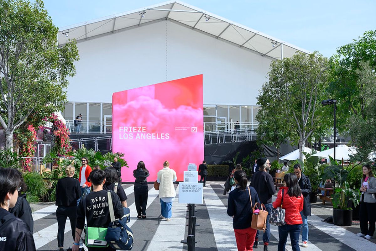 The entrance of the Frieze Los Angeles art fair in February Photo by Casey Kelbaugh, courtesy Frieze via Flickr