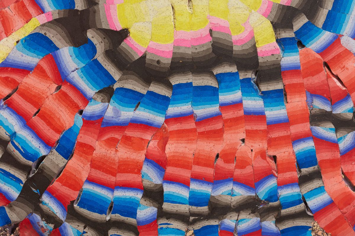 Kerstin Brätsch's Fossil Psychics for Christa, designed for the Museum of Modern Art's Petrie Terrace Café . © Museum of Modern Art