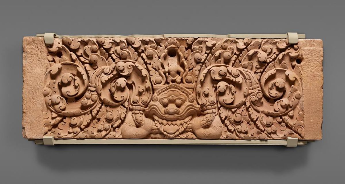 A sandstone lintel from Khao Lon Temple in northeastern Thailand from around 975 to 1025 Asian Art Museum
